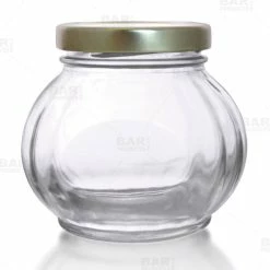 Budget ???? BarMan Faceted Round Glass Jar W/ Lid - 8 Oz ⌛