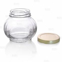 Budget ???? BarMan Faceted Round Glass Jar W/ Lid - 8 Oz ⌛ -Bar Products Shop 8oz faceted round glass jar 700x700
