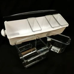Coupon ???? BarMan Condiment Holder (4) 1-Quart (1) 2-Quart Fruit Trays - White ????