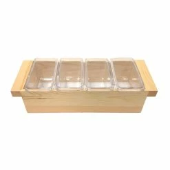 Best Sale ???? BarMan BarConic® Natural Wood Condiment Holder - Size Options ???? -Bar Products Shop CH NATWOOD 4 Main 700x700