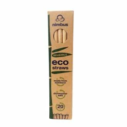 Promo ???? BarMan Bamboo Reusable Eco-Friendly Straws - 20 Pack ⌛