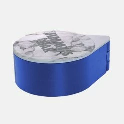 Cheap ⌛ BarMan ADD YOUR NAME - Custom Glass Rimmer Lid - White Marble ✔️ -Bar Products Shop add your name custom marble texture salt rimmer lid blue base 700x700