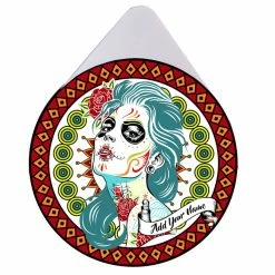 Best Pirce ???? BarMan ADD YOUR NAME - Custom Glass Rimmer Lid - Sugar Skull Girl ✨