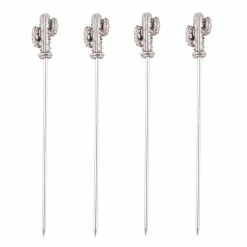 Bar Products Shop 10 Wholesale ???? BarMan Cactus Cocktail Picks - Set Of 4 ????
