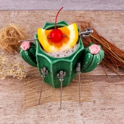 Wholesale ???? BarMan Cactus Cocktail Picks - Set Of 4 ???? -Bar Products Shop barconic cactus cocktail pick scene3 700x700