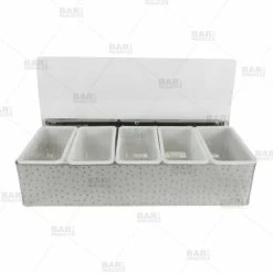 Hot Sale ✨ BarMan BarConic® ???? Hammered Stainless Steel Condiment Holder - 5 Pint ???? -Bar Products Shop barconic hammered stainless steel condiment holder 5 pint bpc 3 700x700