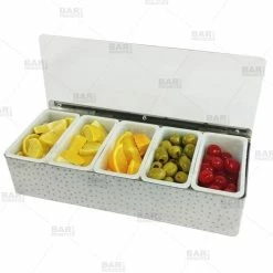 Hot Sale ✨ BarMan BarConic® ???? Hammered Stainless Steel Condiment Holder - 5 Pint ???? -Bar Products Shop barconic hammered stainless steel condiment holder 5 pint bpc 6 700x700