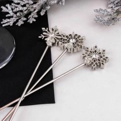 Best Pirce ???? BarMan Snowflakes Cocktail Picks - Set Of 4 ✨ -Bar Products Shop barconic snowflake cocktail pick scene2 700x700