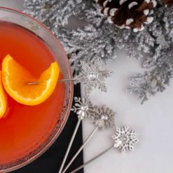 Best Pirce ???? BarMan Snowflakes Cocktail Picks - Set Of 4 ✨ -Bar Products Shop barconic snowflake cocktail pick scene3 700x700