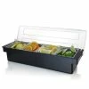 Coupon ???? BarMan Black Condiment Holder (Fruit Trays) With Ice Compartment ????