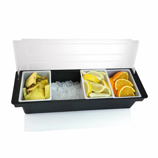 Coupon ???? BarMan Black Condiment Holder (Fruit Trays) With Ice Compartment ???? 2 Coupon ???? BarMan Black Condiment Holder (Fruit Trays) With Ice Compartment ???? - Image 2