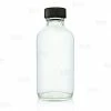 Brand new ⌛ BarMan Boston Round Craft Bartending Bottle W/ Black Lid - Clear 4oz ????