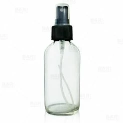 Deals ???? BarMan Boston Round Craft Bartending Bottle W/ Black Atomizer - Clear 4oz ????