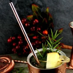 Wholesale ???? BarMan Olea™ Metal Cocktail Straw - Copper Plated ???? -Bar Products Shop copper metal straw bpc 4 700x700