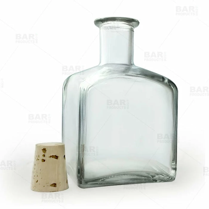 Wholesale ???? BarMan Square Craft Bartending Bottle W/ Cork - Clear 7oz / 210ml ???? 4 Wholesale ???? BarMan Square Craft Bartending Bottle W/ Cork - Clear 7oz / 210ml ???? - Image 4
