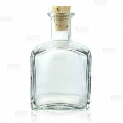 Wholesale ???? BarMan Square Craft Bartending Bottle W/ Cork - Clear 7oz / 210ml ????