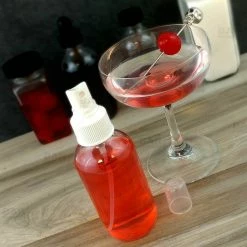 Wholesale ???? BarMan Boston Round Craft Bartending Bottle W/ White Atomizer - Clear 4oz ???? -Bar Products Shop craft bottle w white atomizer bpc 6 700x700