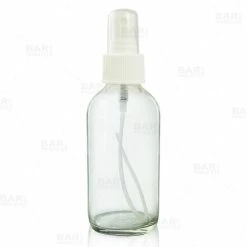 Wholesale ???? BarMan Boston Round Craft Bartending Bottle W/ White Atomizer - Clear 4oz ????