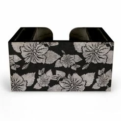 Bar Products Shop 42 Cheapest ???? BarMan Wooden Bar Caddy - Rustic Hibiscus - Black ????