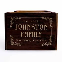 Outlet ???? BarMan Customizable Wooden Bar Caddy - Speakeasy ???? -Bar Products Shop custom wood caddy speakeasy web side 700x700