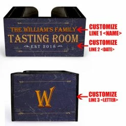 Wholesale ⭐ BarMan Customizable Wooden Bar Caddy - Tasting Room ⭐ -Bar Products Shop custom wood caddy tasting web 5 700x700