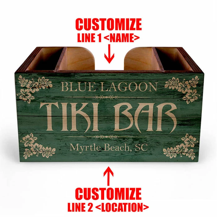 Buy ???? BarMan Customizable Wooden Bar Caddy - Tiki Bar ???? 3 Buy ???? BarMan Customizable Wooden Bar Caddy - Tiki Bar ???? - Image 3