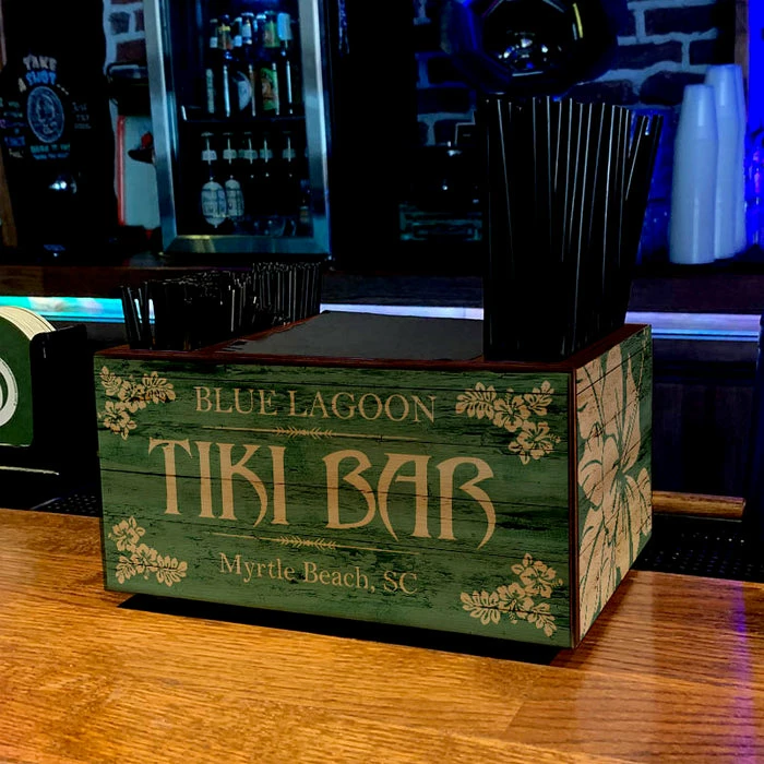 Buy ???? BarMan Customizable Wooden Bar Caddy - Tiki Bar ???? 2 Buy ???? BarMan Customizable Wooden Bar Caddy - Tiki Bar ???? - Image 2