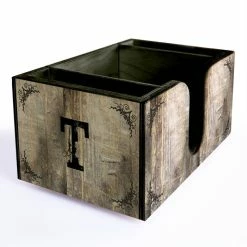 Outlet ✔️ BarMan Customizable Wooden Bar Caddy - Rustic Tree ???? -Bar Products Shop custom wood caddy tree web corner 700x700
