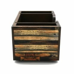 Cheapest ???? BarMan Wooden Bar Caddy - Rustic Wood Planks ???? -Bar Products Shop custom wood plank napkin caddy4 700x700