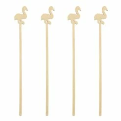 Top 10 ✔️ BarMan BarConic® Bamboo Flamingo Swizzle Sticks - 100 Pack ❤️