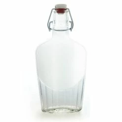 Deals ???? BarMan Flask Glass Bottle W/ Swing Top - Available In 8.5 Or 17 Ounce ???? -Bar Products Shop flask clear bottle swing top bpc 17 700x700
