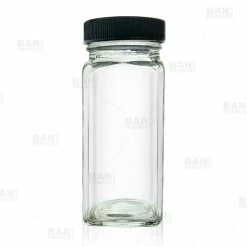Promo ???? BarMan French Square Craft Bartending Jar W/ Black Lid - Clear 4oz ✔️