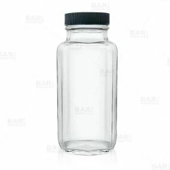 Best Pirce ⭐ BarMan French Square Craft Bartending Jar W/ Black Lid - Clear 8oz ????