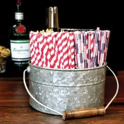 Promo ???? BarMan Galvanized Table Caddy - Round ???? -Bar Products Shop galvanized utensil holder bpc800 3 1 700x700