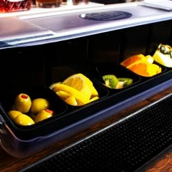 Cheap ???? BarMan First In, First Out Garnish Station™ Bar Condiment Holder ???? -Bar Products Shop garnish station scene2 700x700