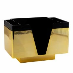 Best reviews of ???? BarMan NAPKIN BAR CADDY - 3 COMPARTMENT - BLACK/GOLD ????
