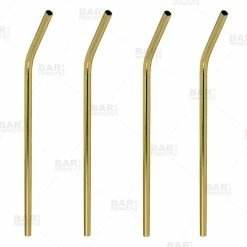 Brand new ???? BarMan Gold Plated Cocktail Straws - 4 Pack ???? -Bar Products Shop gold plated straws set of 4 bpc 800 700x700