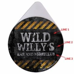 Flash Sale ???? BarMan ADD YOUR NAME - Custom Glass Rimmer Lid - Hazard Grunge ✨ -Bar Products Shop grunge line 700x700