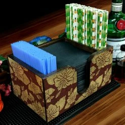 Bar Products Shop -Bar Products Shop hibiscus tiki wood bar caddy action 700x700