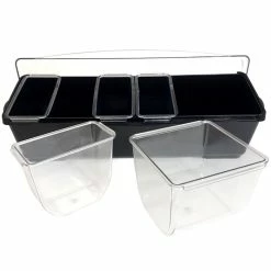 Cheapest ???? BarMan Condiment Holder (4) 1-Quart (1) 2-Quart Fruit Trays - Black ????