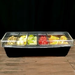 Cheapest ???? BarMan Condiment Holder (4) 1-Quart (1) 2-Quart Fruit Trays - Black ???? -Bar Products Shop holder blacka 700x700