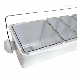 Coupon ???? BarMan Condiment Holder (4) 1-Quart (1) 2-Quart Fruit Trays - White ???? -Bar Products Shop holder white2 700x700