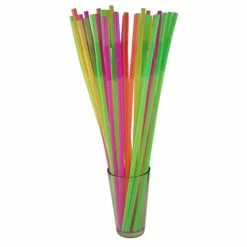 Budget ???? BarMan BarConic® Mammoth Bendy Straws - 17" - Assorted Neon - Pack Of 200 ????