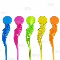 Cheap ???? BarMan BarConic® Drink Swizzle Stick – Mermaid Round Top ???? -Bar Products Shop mixed colors mermaid circle stirrers 700x700