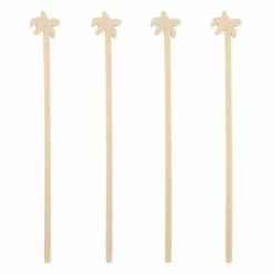Budget ✔️ BarMan BarConic® Bamboo Palm Tree Swizzle Sticks - 100 Pack ????