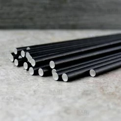 Deals ???? BarMan BarConic® "Eco-Friendly" Paper Straws - 7 3/4" Solid Black - Packs Of 100 ???? -Bar Products Shop paper straws black bpc 3 700x700