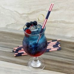 Budget ???? BarMan BarConic® "Eco-Friendly" Paper Straws - 7 3/4" USA Flag - Packs Of 100 ✨ -Bar Products Shop paper straws flag bpc 5 700x700