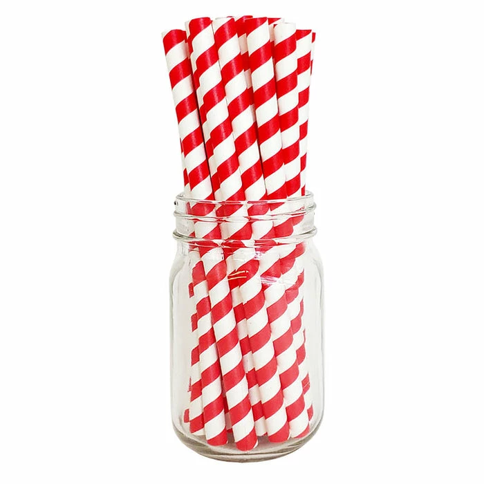 New ???? BarMan BarConic® "Eco-Friendly" Jumbo Paper Straws - 7 3/4" Red Stripe - 100 Pack ❤️ 1 New ???? BarMan BarConic® "Eco-Friendly" Jumbo Paper Straws - 7 3/4" Red Stripe - 100 Pack ❤️