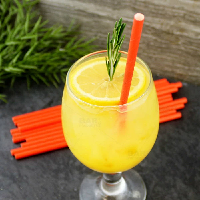 Promo ???? BarMan BarConic® "Eco-Friendly" Paper Straws - 7 3/4" Orange - Packs Of 100 ???? 2 Promo ???? BarMan BarConic® "Eco-Friendly" Paper Straws - 7 3/4" Orange - Packs Of 100 ???? - Image 2