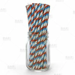 New ???? BarMan BarConic® Eco-Friendly Paper Straws - USA - 100 Pack ????